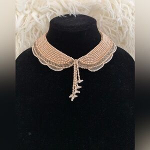 Elegant Pearl Collar Necklace